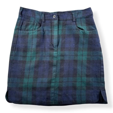 Vintage DKNY Wool Plaid Skirt W30