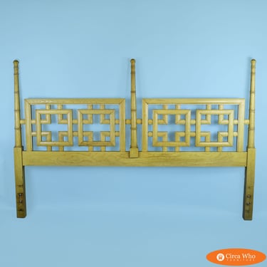 Faux Bamboo Fretwork King Headboard