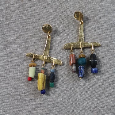 LIMITED EDITION  Caravan of Dreams Trade Bead Earrings 