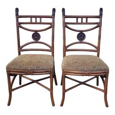 Andre Originals Rattan Target Accent Chairs 
