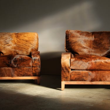 Christian Liaigre for Holly Hunt Cowhide Club Chairs, 2000s