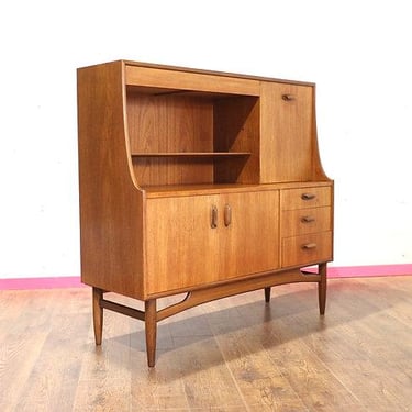 Mid Century Modern Vintage Teak Tall Buffet Sideboard Hutch Credenza by G plan - Mid Century Modern Furniture 