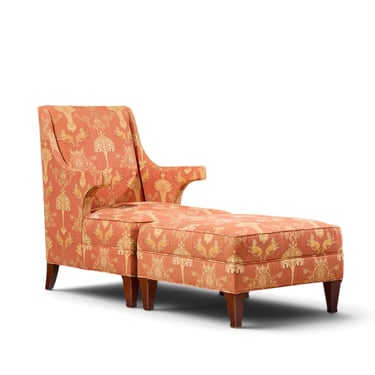 Baker Furniture Wingback Lounge Chair with Ottoman 