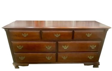 Stanley cherry dresser, 33H 66W 17D