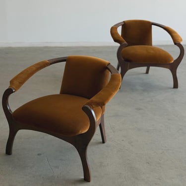 Made to Order: Horseshoe Lounge Chair - Pair 