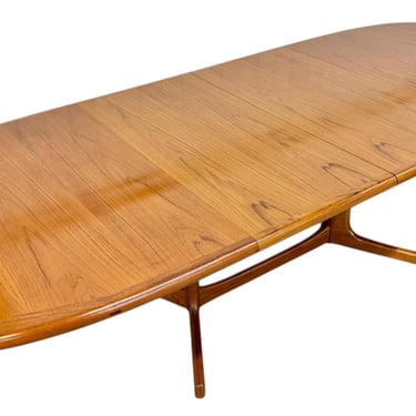 Vintage Drylund Danish Modern Teak Oval Dining Table 