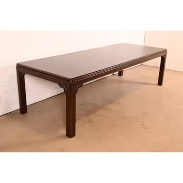 Drexel Chippendale Mahogany Extension Dining Table, Newly Refinished