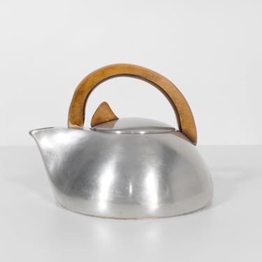 Vintage Jean Picquot Ware K3 Modernist Solid Aluminium Burrage & Boyd Kettle Streamline Tea Pot Antique Functionalist Bauhaus Art Deco Cafe 