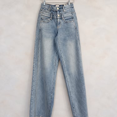 ALICE + OLIVIA, High Waisted Wide Leg Jeans, 24
