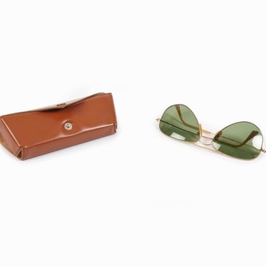 Vintage Ray Ban Bausch Lomb G-15 52-14-125 Aviator 52mm Small Sunglasses Golden 