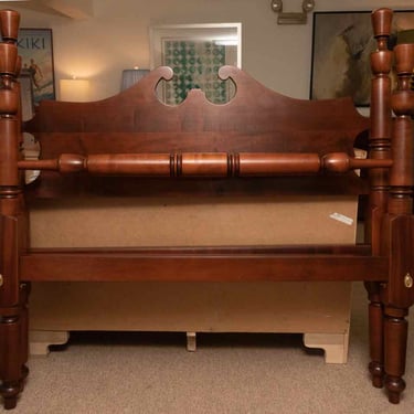 Leonard's Walnut Queen Antique Bed with Goblet Shape Finals