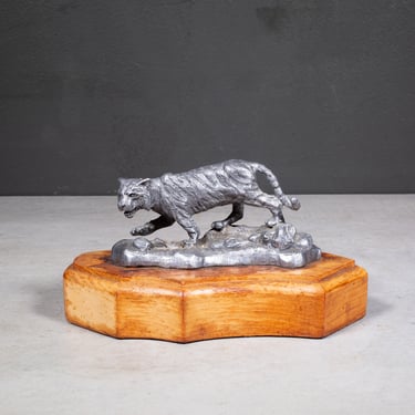 Stalking Tiger by Ricker & Ben Cordsen Limited Edition Pewter Statue c.1980