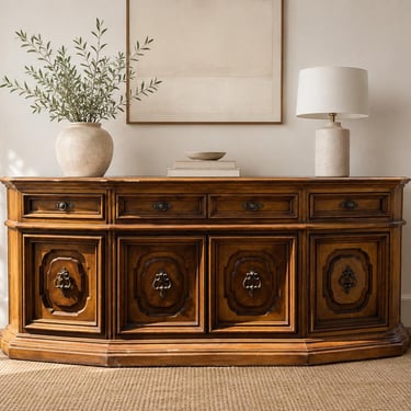 Vintage Bernhardt  Server Buffet Cabinet | Traditional Sideboard Credenza - Custom Paint / Refinishing Available 