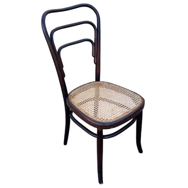 1920 Art Deco Bent Oak & Cane Chair No. 144 by Thonet 