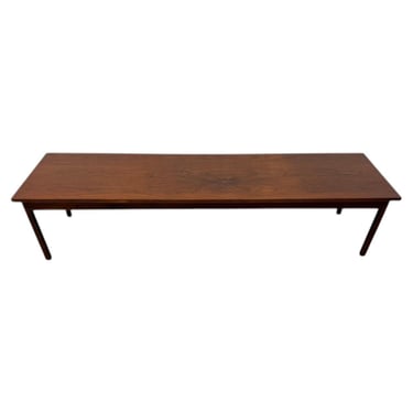 Mid-Century Modern Elongated Rectangular Walnut Coffee Table 