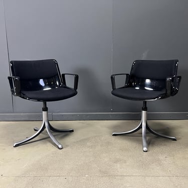Osvaldo Borsani 'Modus' chairs for Tecno, 1970s - set of 2 - vintage desk chair - space age desk chair - italian desk chairs 