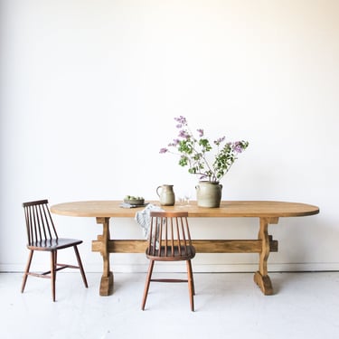 Reclaimed Wood Oval Monastery Dining Table
