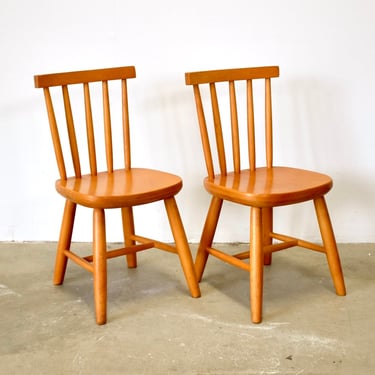 Pair of Child’s Chairs in the Style of FDB Møbler Model J46 Designed by Poul Volther - #A1929