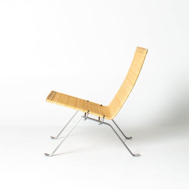 Poul Kjærholm PK22 Lounge Chair for Fritz Hansen in Woven Cane