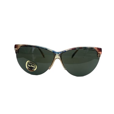 Vintage Oversized Watercolor Cat Eye Sunglasses 