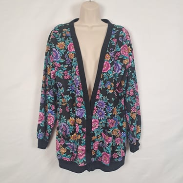Vintage 90s Lightweight Floral Cardigan 