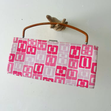 Angela Adams Mod Geometric Canvas Handbag Clutch