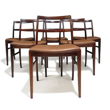 Mid-century Danish Arne Vodder Brazilain Rosewood Dining Chairs - set of Six (6)