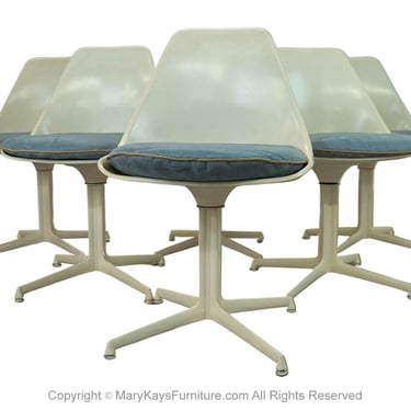 Set of Mid-Century Tulip Chairs by Burke 