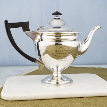 1917 Nurse Grainger Silverplate Teapot