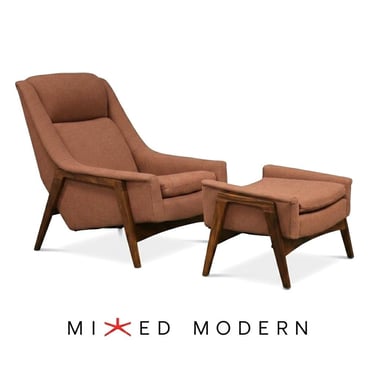 Lounge Chair and Ottoman by Folke Ohlsson for Dux 