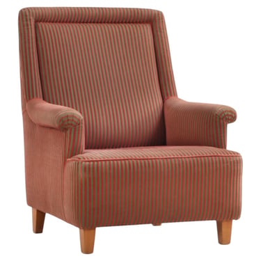 Italian Upholstered Lounge Chair, C. 1940