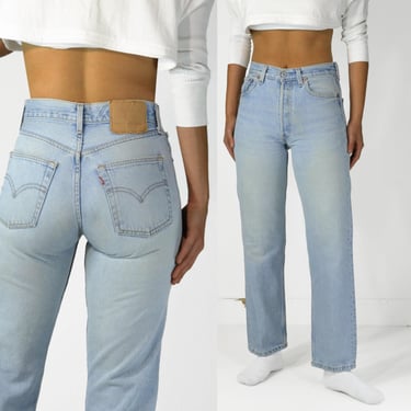 Vintage Levi's 501 Jeans 27” Waist | Straight Leg 100% Cotton Denim | Tag W29 x L30 