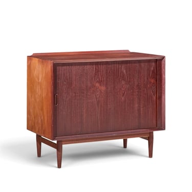 Arne Vodder for Sibast Mid Century Danish Teak Tambour Door Cabinet Credenza - mcm 