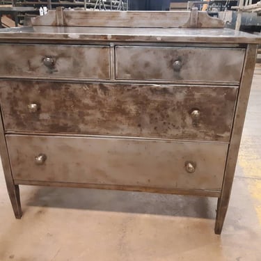 Simmons stripped steel chest of drawers 
