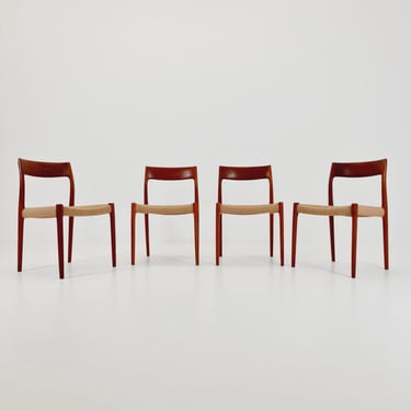 MidCentury Danish Teak Dining Chairs Niels O.Moller, 1960s, set of 4 