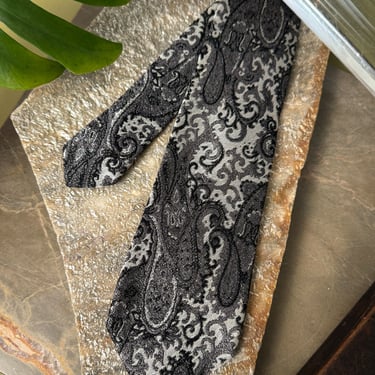 80s Versace Paisley Silk Tie