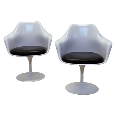 Eero Saarinen Tulip Pedestal Arm Chairs for Knoll - a Pair