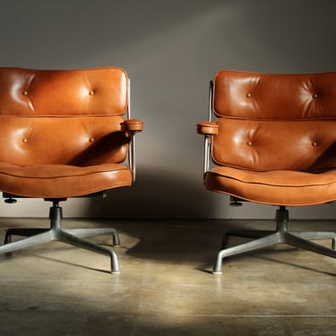 Early Eames Time Life "Lobby" Lounge Chairs, A Pair, 1970s