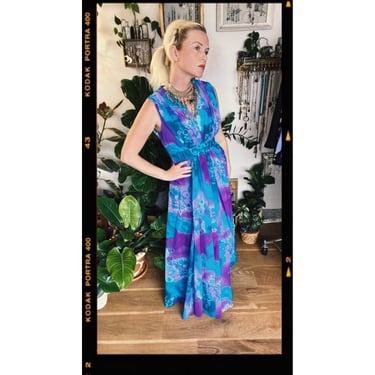 60s Maxi Dress 1960s Dresses Hostess Party Dress XS 