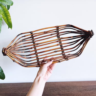 vintage Japanese bamboo basket 