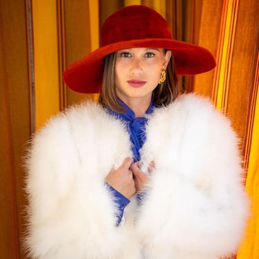 1960s MARABOU feather jacket medium | new fall winter 