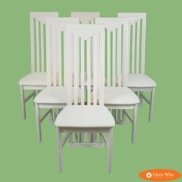 Set of 6 Dining Chairs in the Style of Pietro Constantini