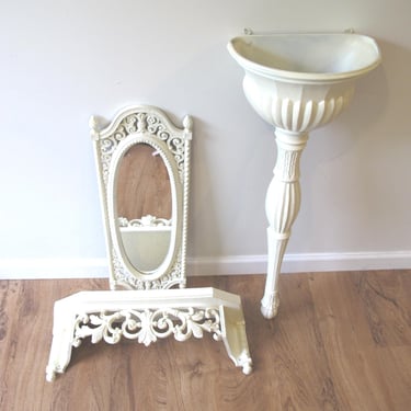 Vintage Homco Wall Décor Collection – Mirror, Planter & Shelf (Sold Individually) 
