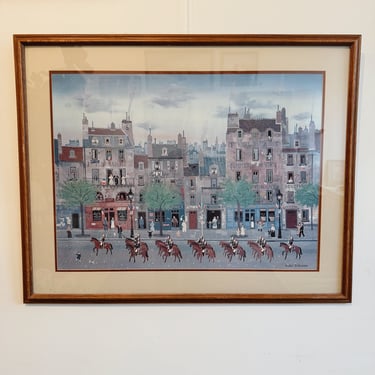 “La Garde Républicaine” by Michel Delacroix framed print