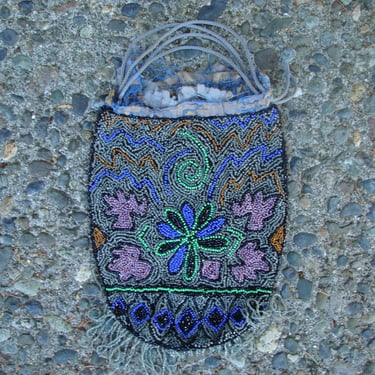 20s Beaded Purse Vintage 1920s Silk 
