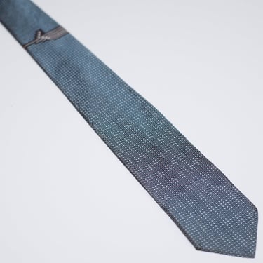 Vintage 1960s Blue and Brown Skinny Necktie by Wembley 