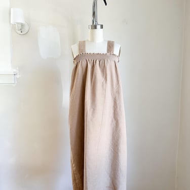 Vintage 1970s Tan Corduroy Tent Dress / M (NWOT) 