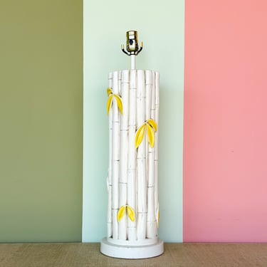 Faux Bamboo Leaf Lamp