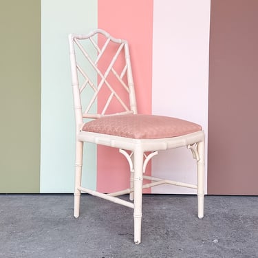 Chippendale Faux Bamboo Side Chair