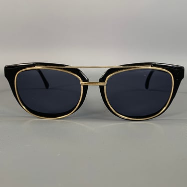 ORIENT EXPRESS Black Gold Acetate Sunglasses